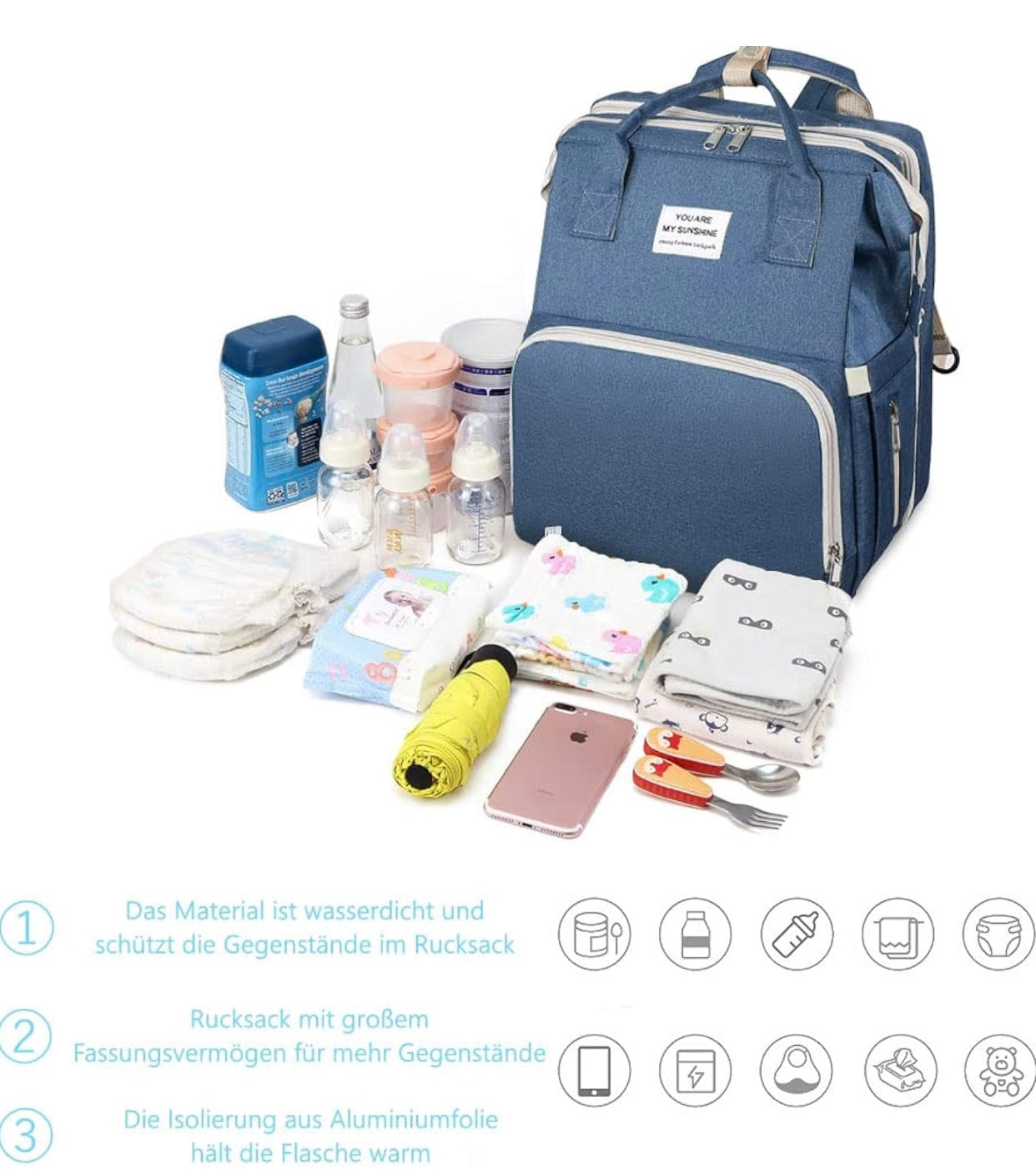 Large Capacity Mother and Baby Backpack (One Piece)