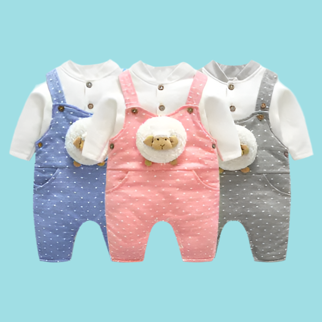 Thick Winter Baby Romper Set with Cotton Jumpsuit
