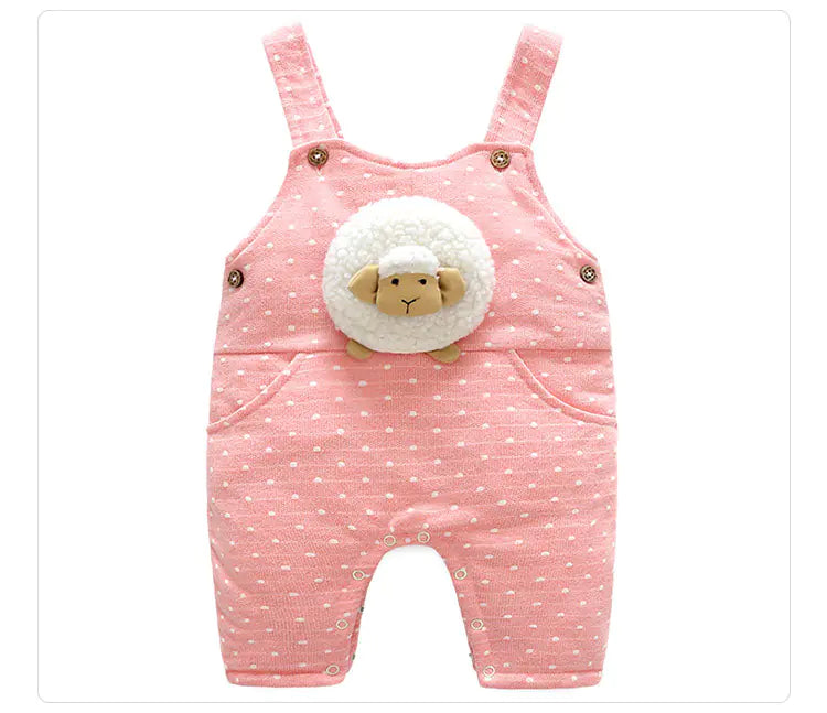 Thick Winter Baby Romper Set with Cotton Jumpsuit