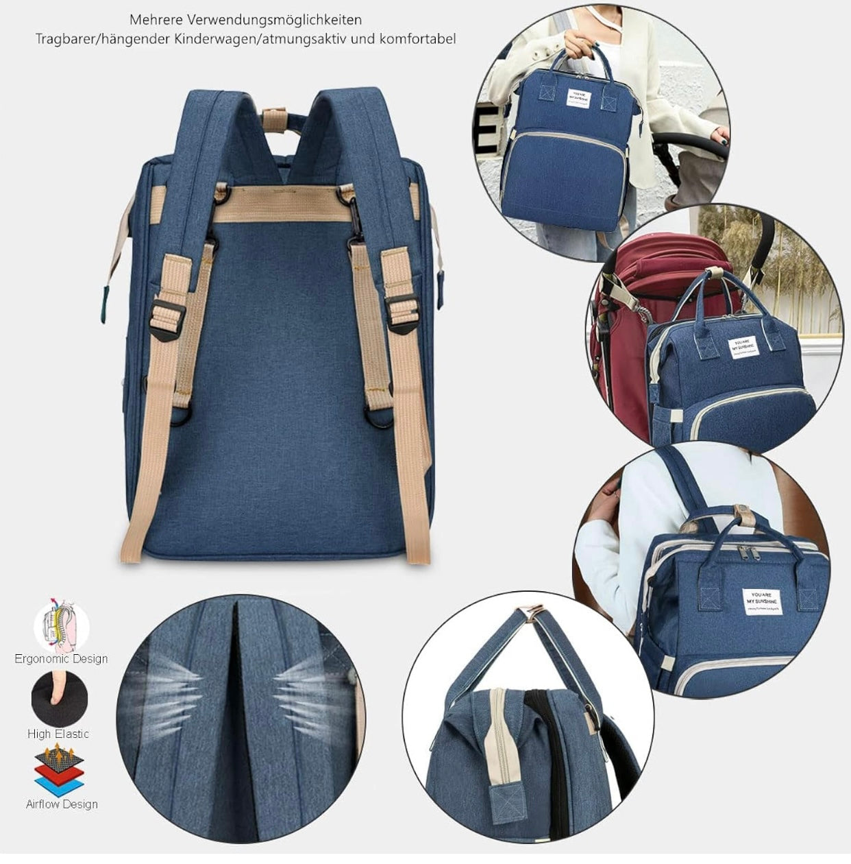 Large Capacity Mother and Baby Backpack (One Piece)