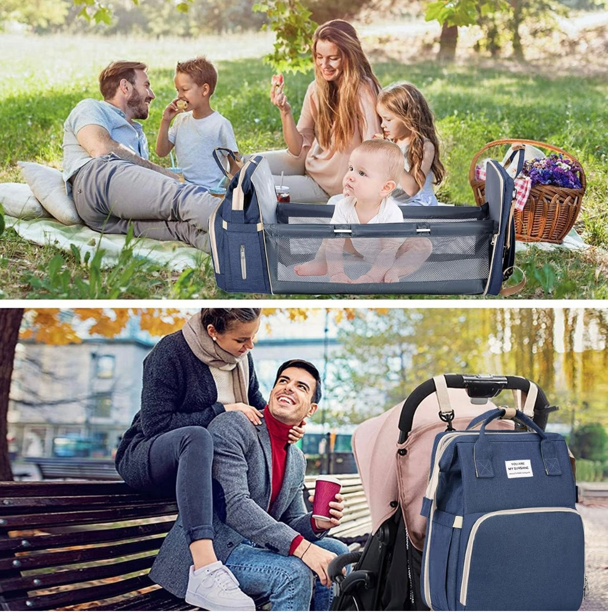 Large Capacity Mother and Baby Backpack (One Piece)
