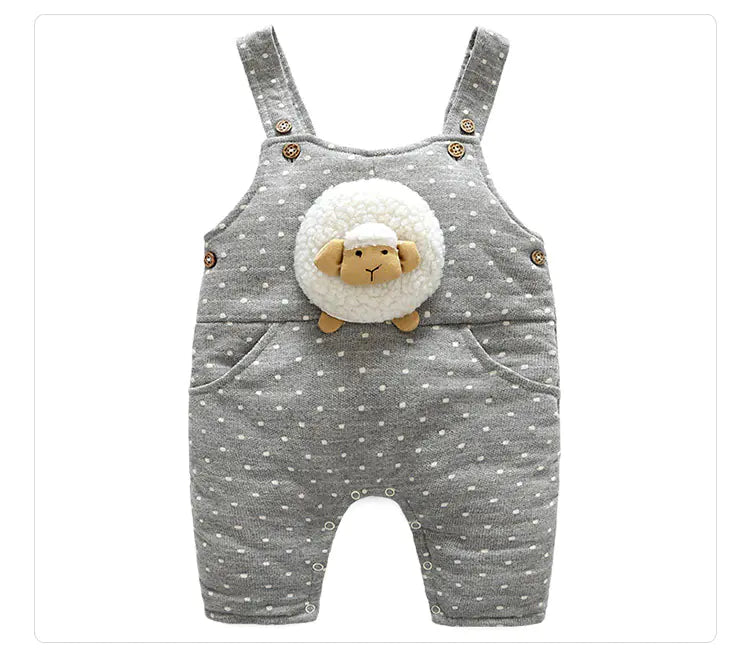 Thick Winter Baby Romper Set with Cotton Jumpsuit