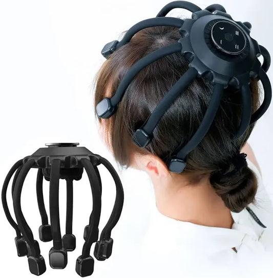 Electric Scalp Massager Head Massager Scalp with 20 Independent Massage Nodes – 5 Modes & 360° Adjustable Head Massager for Stress Relief, Scalp Relaxation, and Comfort