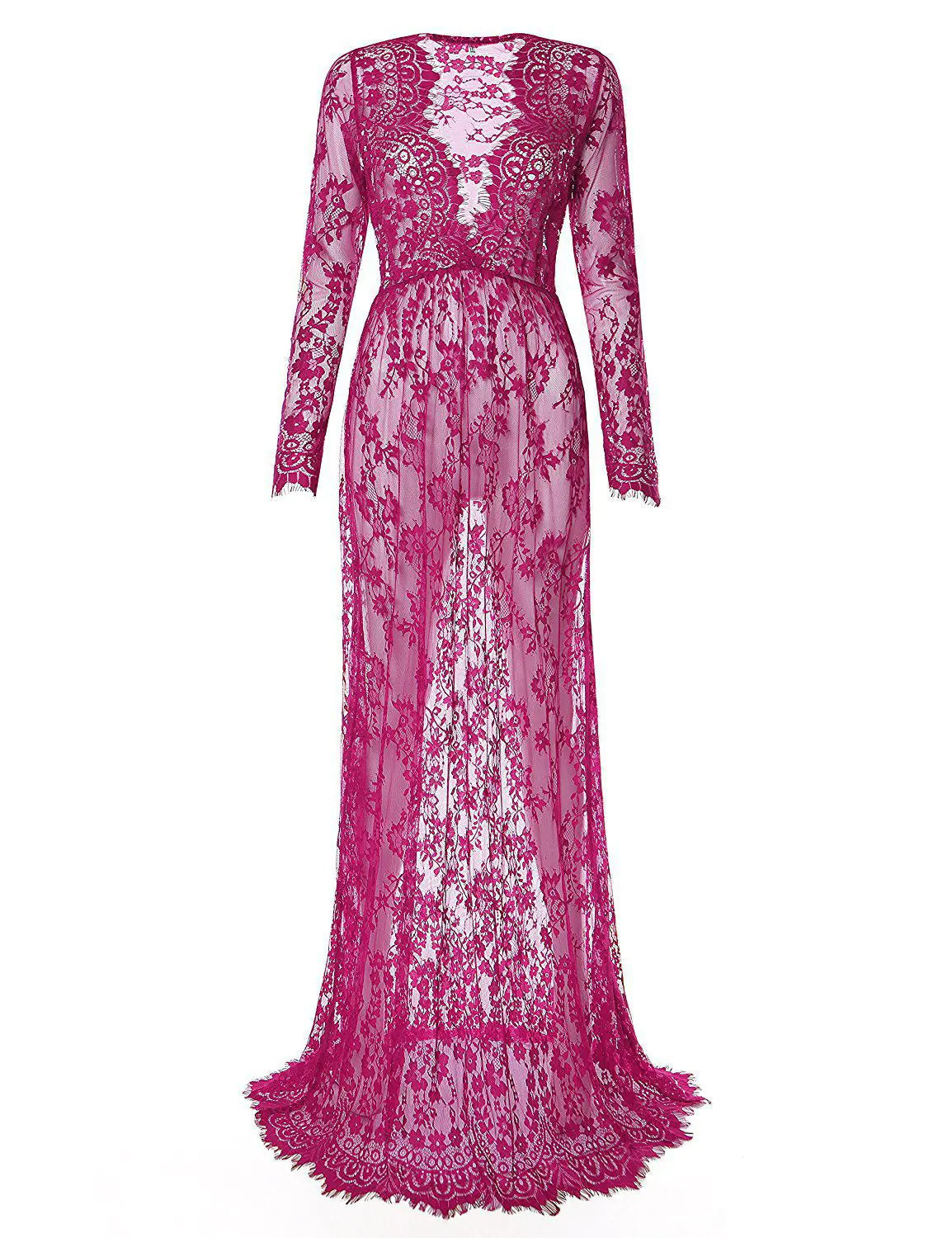 Sexy Deep V-Neck Long Sleeve Lace Bodycon Dress