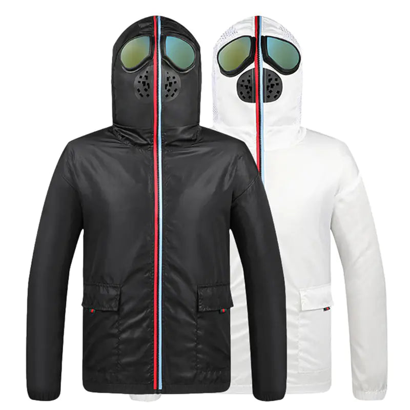 Unisex Hooded Sunglasses Protective Jacket for Sun Protection