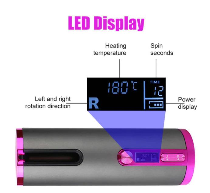 Fer à boucler rechargeable