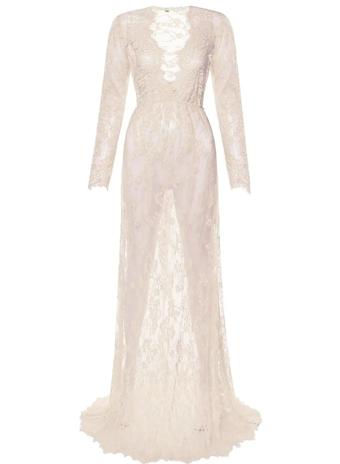Sexy Deep V-Neck Long Sleeve Lace Bodycon Dress