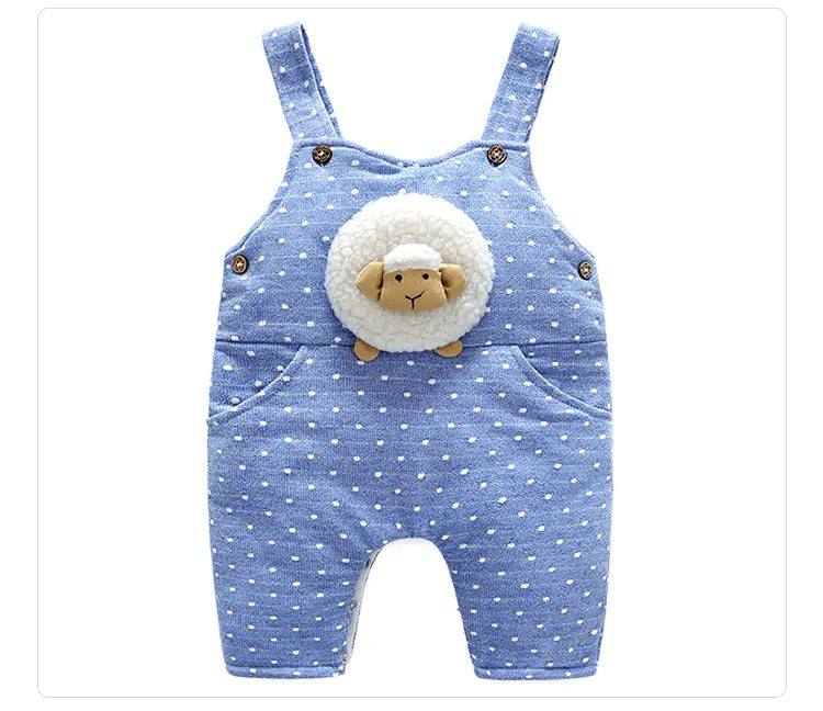 Thick Winter Baby Romper Set with Cotton Jumpsuit