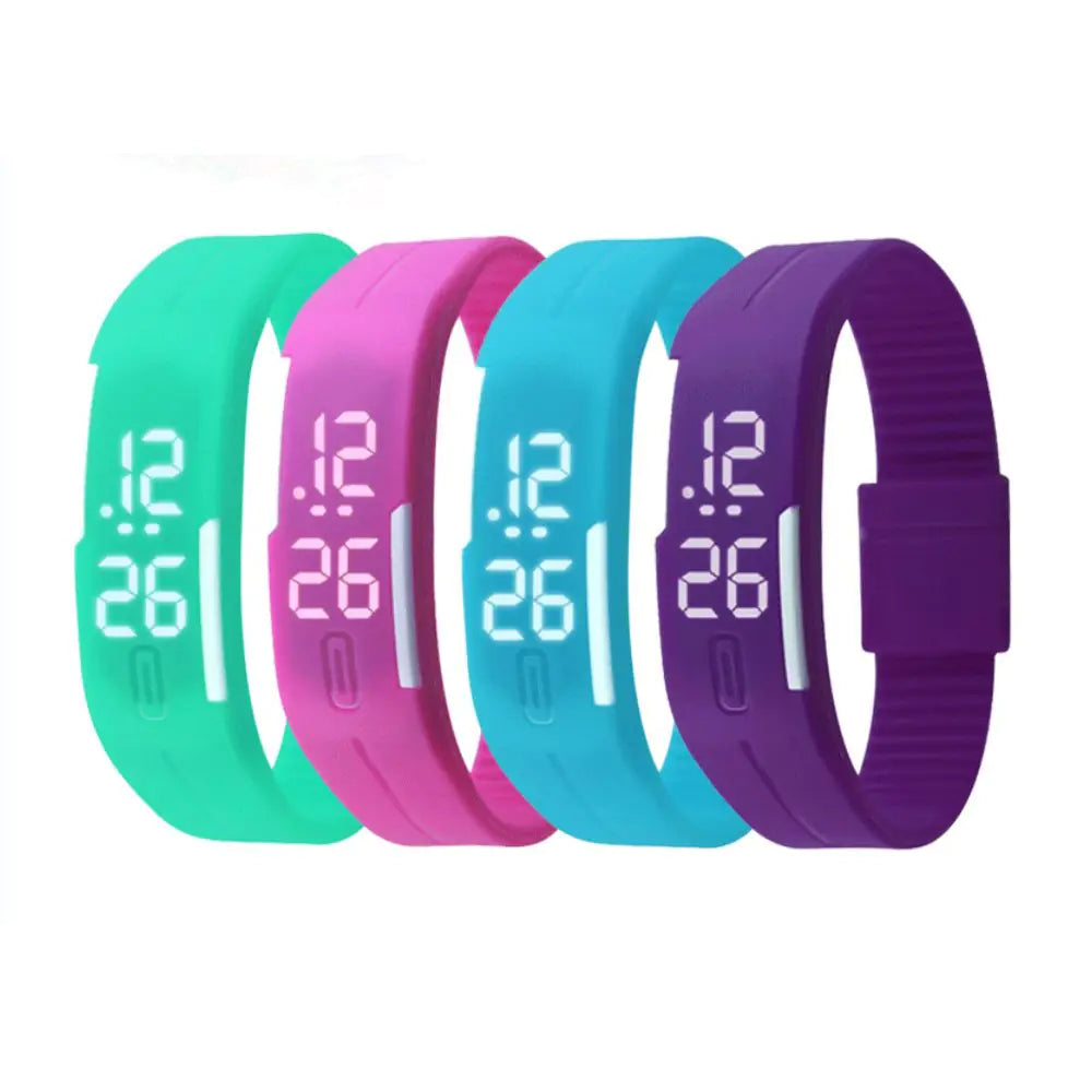 Waterproof LED Silicone Sports Watch for Students