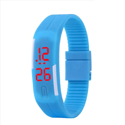 Waterproof LED Silicone Sports Watch for Students