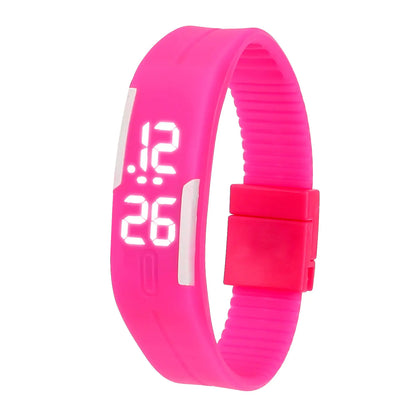 Waterproof LED Silicone Sports Watch for Students