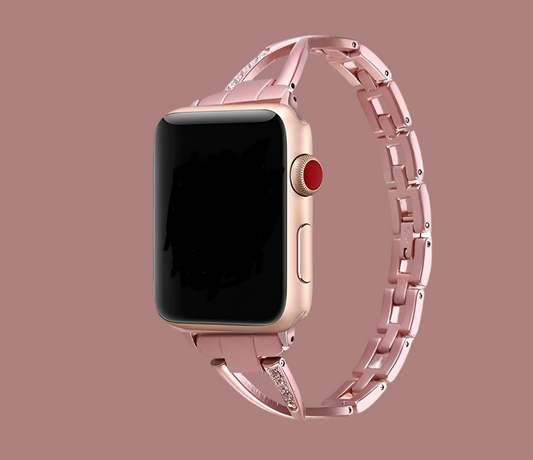 Apple Watch Band X-Type Stainless Steel with Diamonds