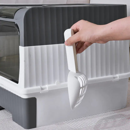 Large Closed Cat Litter Box with Anti-Splash Design