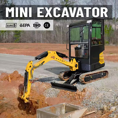 Mini Excavator with Thumb Bucket Kubota Engine EPA Compliant Customized Crawler Excavator for Farm Use Bagging Feature for Sale