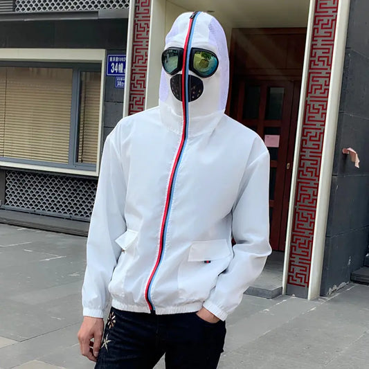 Unisex Hooded Sunglasses Protective Jacket for Sun Protection