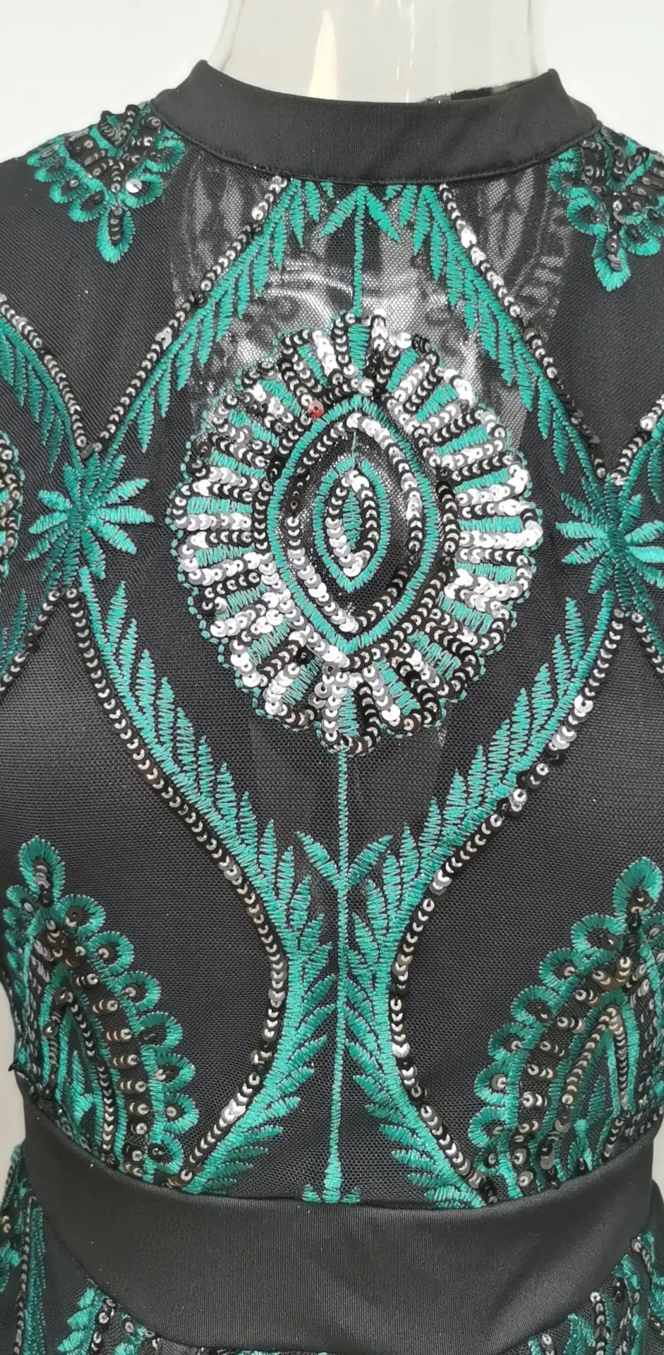 2020 New Fashion Sequined Long Sleeve Bodycon Dress