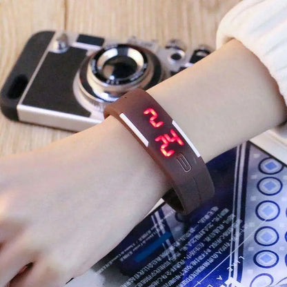 Waterproof LED Silicone Sports Watch for Students
