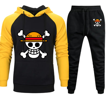 Men's Hoodie Set - Cross-Border Pirate Theme Sportswear
