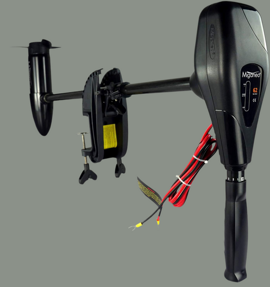 Moteur électrique hors bord 62 lbs avec LED pour batterie, résistant à l'eau salée