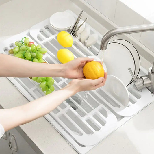 Retractable Pull-out Drain Rack for Fruits and Vegetables