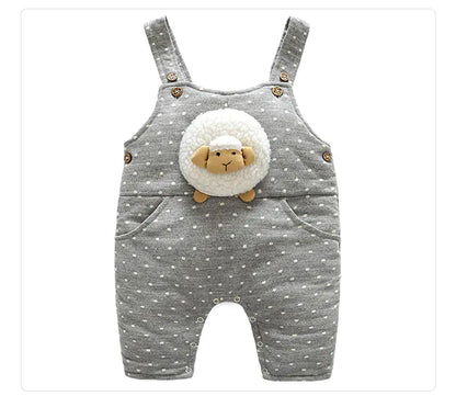Thick Winter Baby Romper Set with Cotton Jumpsuit