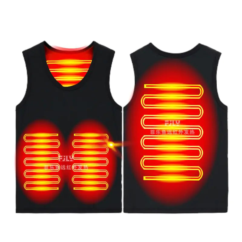 Gilet chauffant USB intelligent pour hommes et couples (coton)