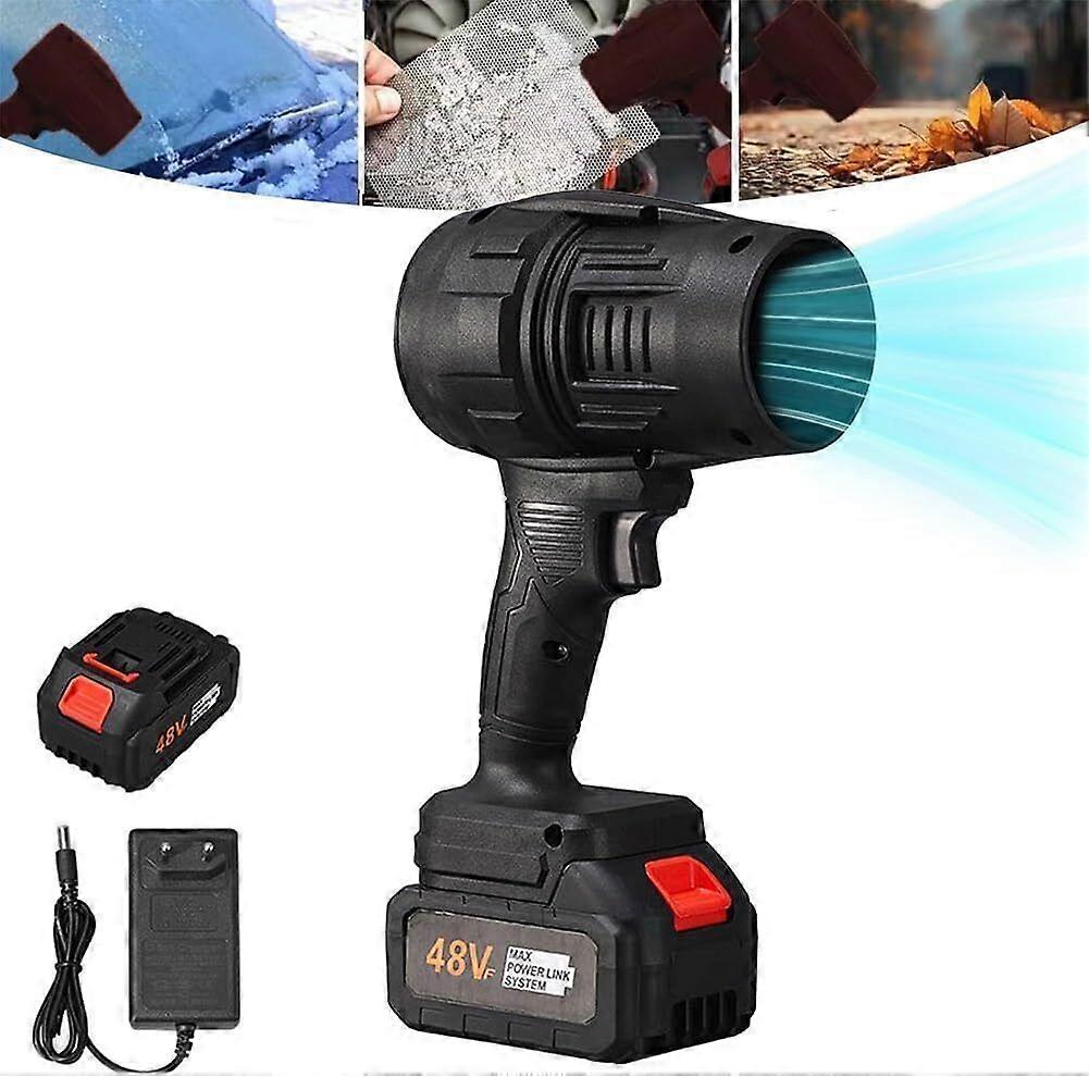 Souffleur À Jet Turbo, Dépoussiéreur À Air Super Puissant Turbo sans Fil,Mini Souffleur De Poussière Violent Portable, Souffleur À Jet Sec pour Séchage De Voiture (Noir)