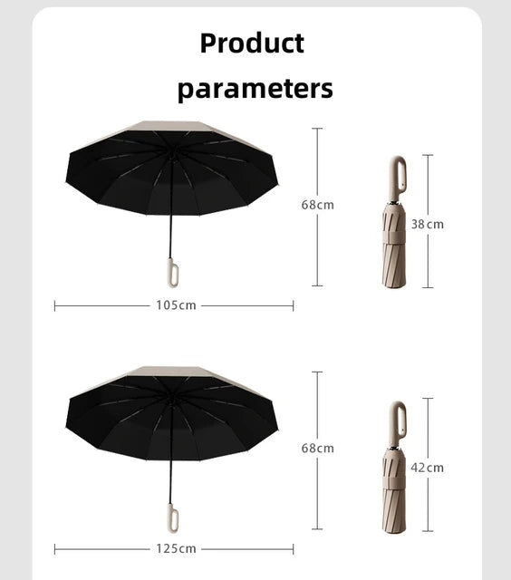 Xiaomi Strong Windproof Automatic Umbrella 72 Bones Sunshade Uv Protection Folding Umbrella Buckle Rain Large Parasol For Women