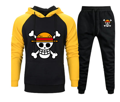 Men's Hoodie Set - Cross-Border Pirate Theme Sportswear