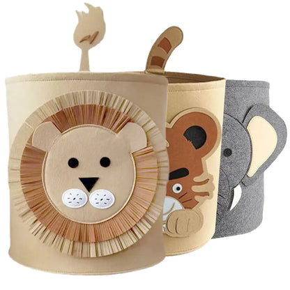 Kawaii Cotton Animal Storage Basket for Kids' Items