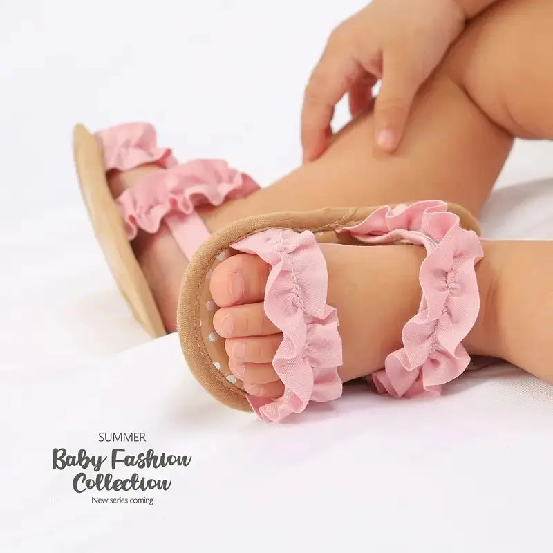 Lace Trim Baby Sandals for Toddlers and Infants