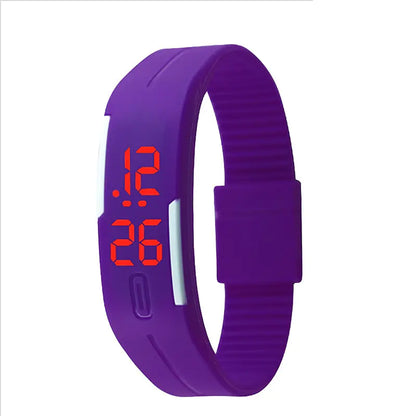 Waterproof LED Silicone Sports Watch for Students