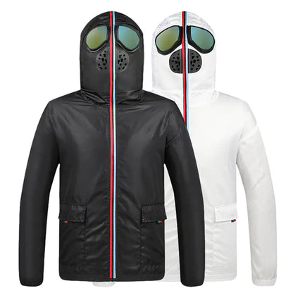 Unisex Hooded Sunglasses Protective Jacket for Sun Protection