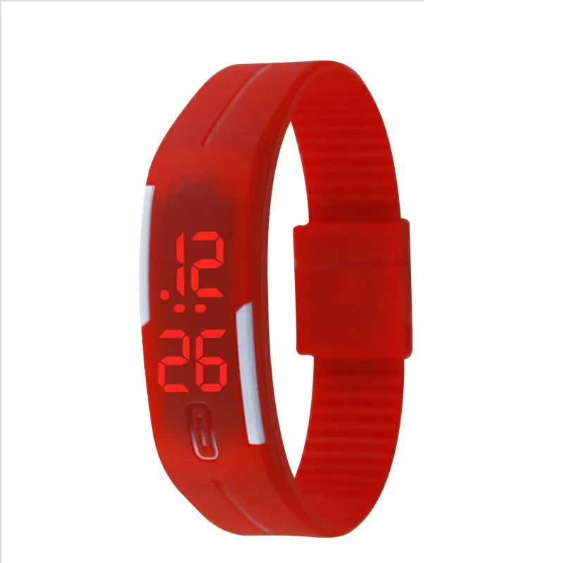 Waterproof LED Silicone Sports Watch for Students