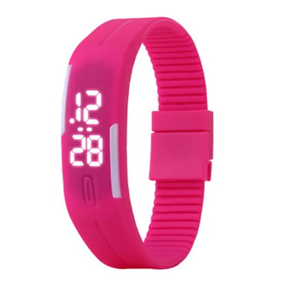 Waterproof LED Silicone Sports Watch for Students