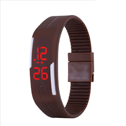Waterproof LED Silicone Sports Watch for Students