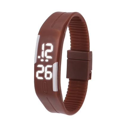 Waterproof LED Silicone Sports Watch for Students