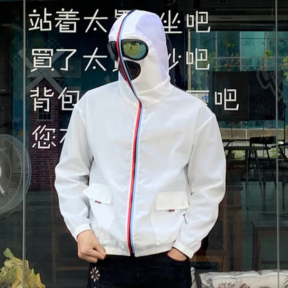 Unisex Hooded Sunglasses Protective Jacket for Sun Protection