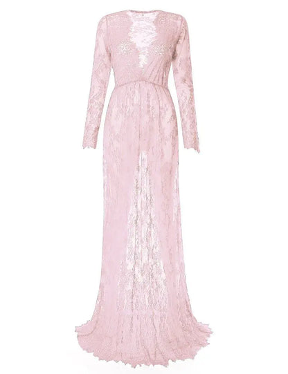Sexy Deep V-Neck Long Sleeve Lace Bodycon Dress