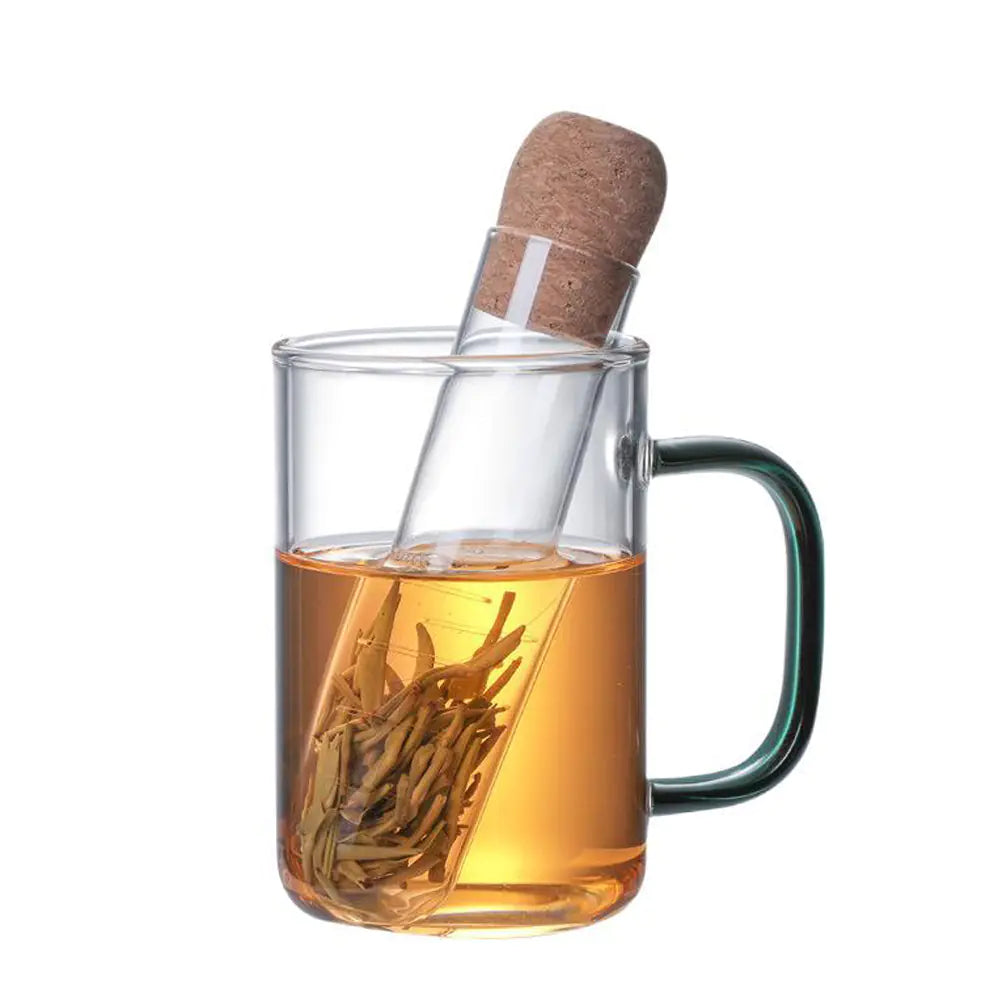 Tea Maker Set with Glass Tube Strainer and Tools