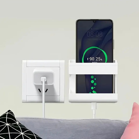 Wall Mount Phone Holder, Self-Adhesive Organizer Box
