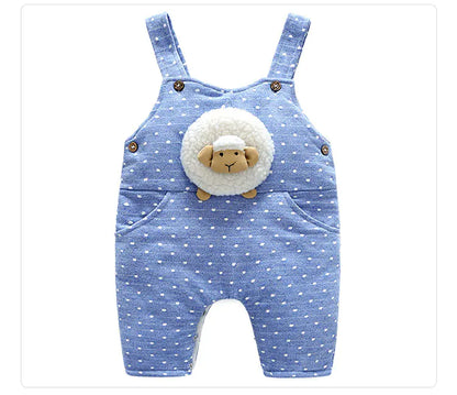 Thick Winter Baby Romper Set with Cotton Jumpsuit