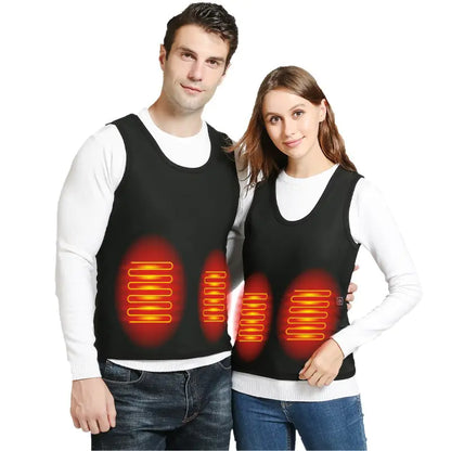 Gilet chauffant USB intelligent pour hommes et couples (coton)